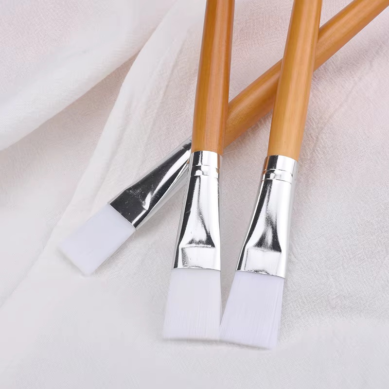 Eco Friendly Bamboo Beauty Face Mask Brush Wood Handle Vegan Natural Wooden Facial Applicator