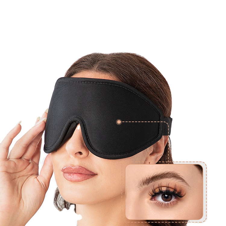 Hot Selling Custom Logo 3D Blackout Sleep Mask 3D Memory Foam Lash Eye Mask For Home Beauty &amp; Personal Care Product
