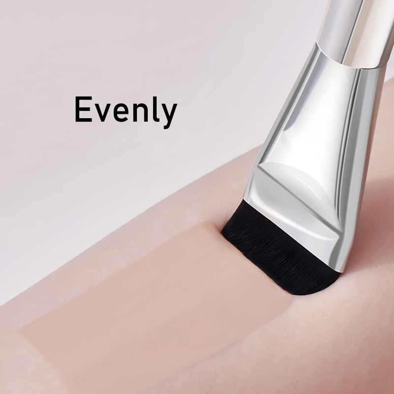 Custom Logo Synthetic Hair Foundation Brush Flat Makeup Brush