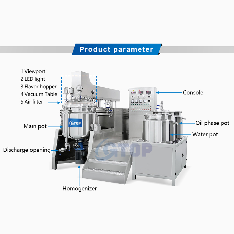 Factory direct Selling high cost performance Moisturizing Lotion Making Machine Facial Cleanser Conditioner Vacuum Homogenizer Emulsifying Machine Cosmetic Mixer Blender