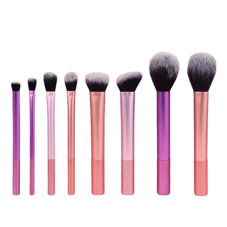 Professional 8pcs Makeup Brush Set Small Size Powder Blush Eyeshadow Highlighter with Handle Use Eye Face Compatible Foundation