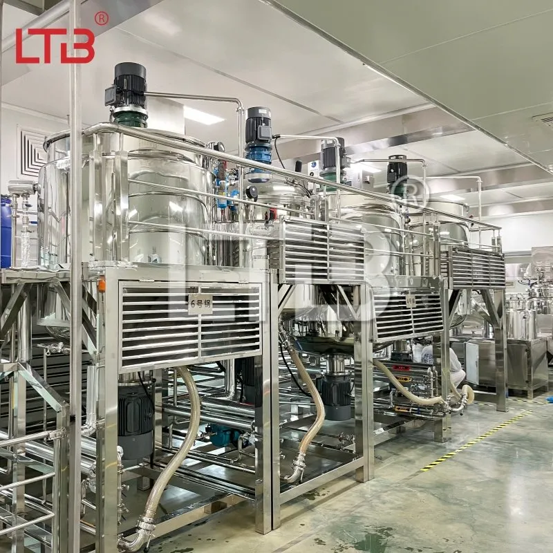 Hot Sale Vacuum Emulsifying Lubricant Oil Lotion Cream Cosmetic Toothpaste Vaseline Bending Reactor Cosmetic Ointment Manufacturing Machine