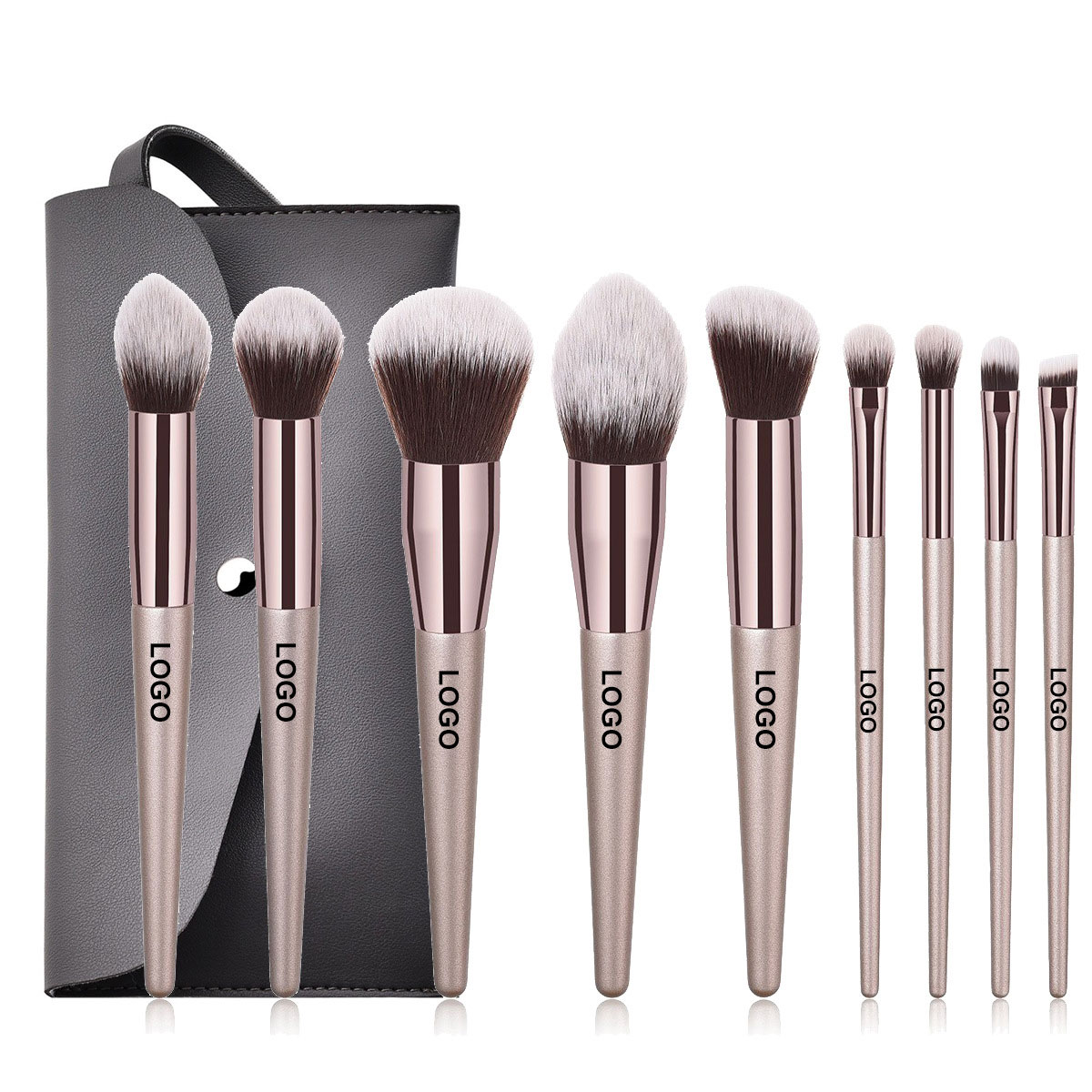 18PCS 20PCS Brochas De Maquillaje Kabuki Brushes China Custom Logo Natural Wooden Handle Foundation Makeup Brush Set