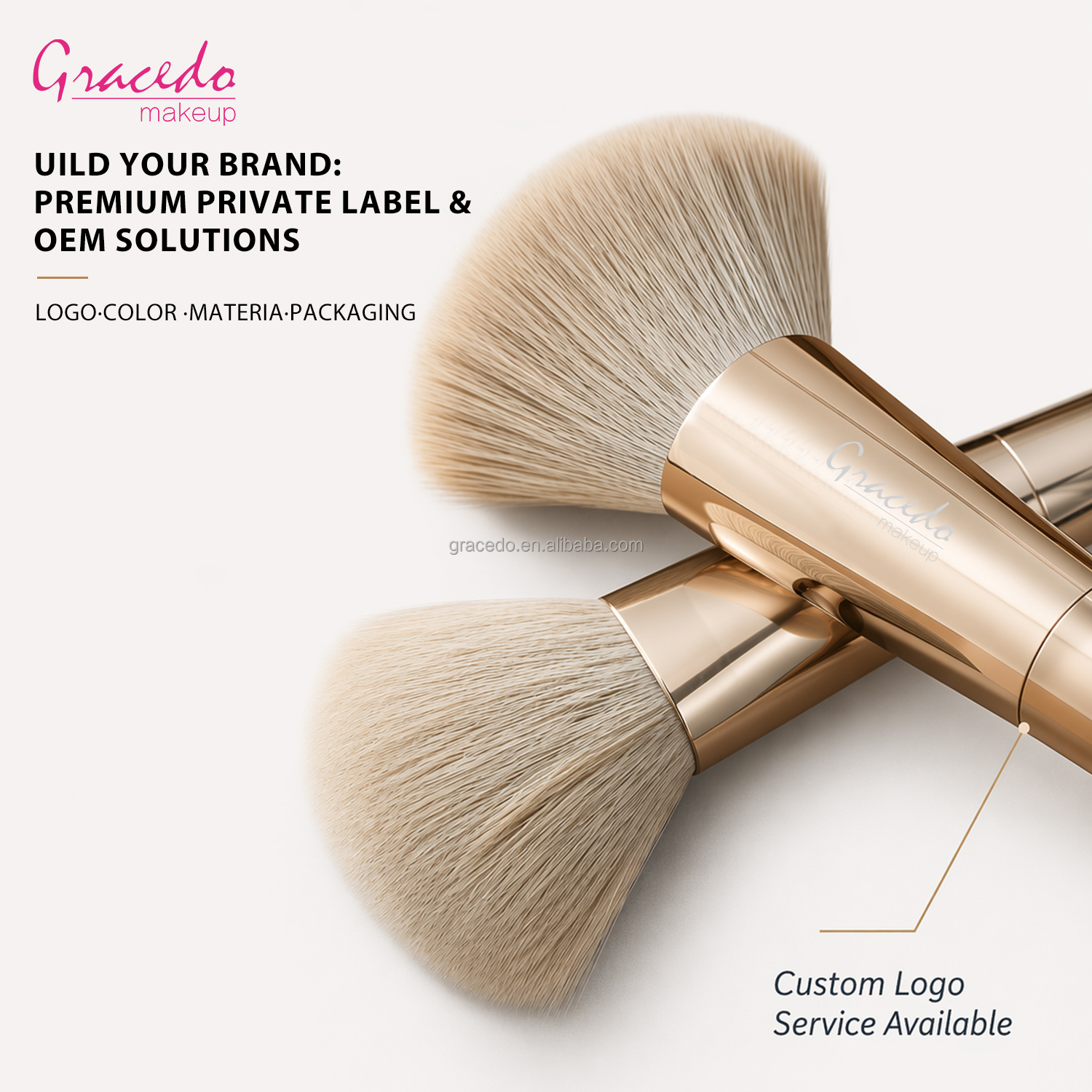 OEM ODM Double Ended Makeup Brush Set Professional Face and Eye Brushes Metal Handle Custom logo Packaging for Wholesale