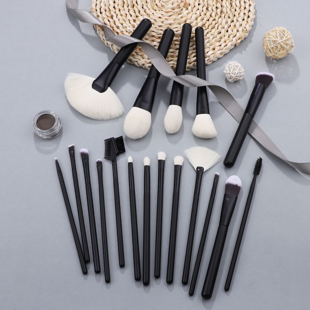 18pcs Soft Vegan Hair Eco-friendly Makeup Brushes Kit Custom logo Artist Tools Powder Multi-function For Women Makeup