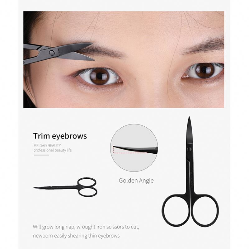 Beauty Low MOQ 3 Piece Black Eyebrow Tweezers with Slanted Tip for Personal Eyebrow Hair Grooming Private Label Available