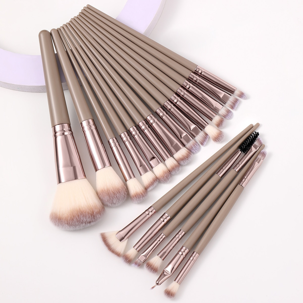 20-Piece Portable Makeup Brush Set Beginner Blush Synthetic Hair Beauty Tools