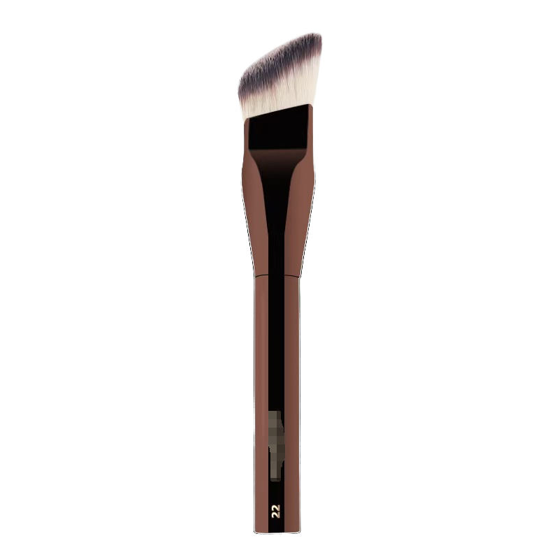HOURGLASS Liquid Foundation Angled Synthetic Hair Brush Professional Makeup Tool Metal Handle Blending Beauty 22#
