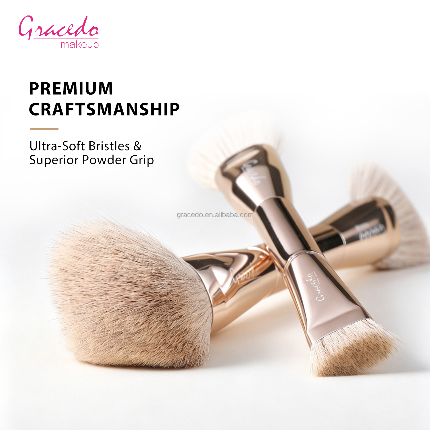 OEM ODM Double Ended Makeup Brush Set Professional Face and Eye Brushes Metal Handle Custom logo Packaging for Wholesale