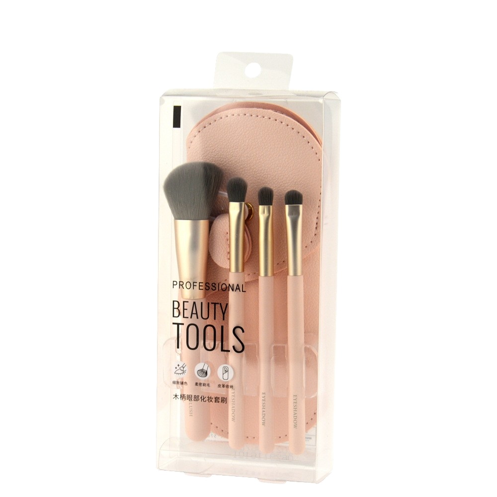 High Quality PVC Plastic Packaging for Makeup Brushes Recyclable PET Cosmetics Specific Gift Box Set Beautiful Brush Box