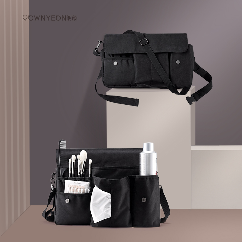 Rownyeon Custom High Quality Professional Cosmetic Brush Set Kits Waist Brush Belt Bag Manufacturer