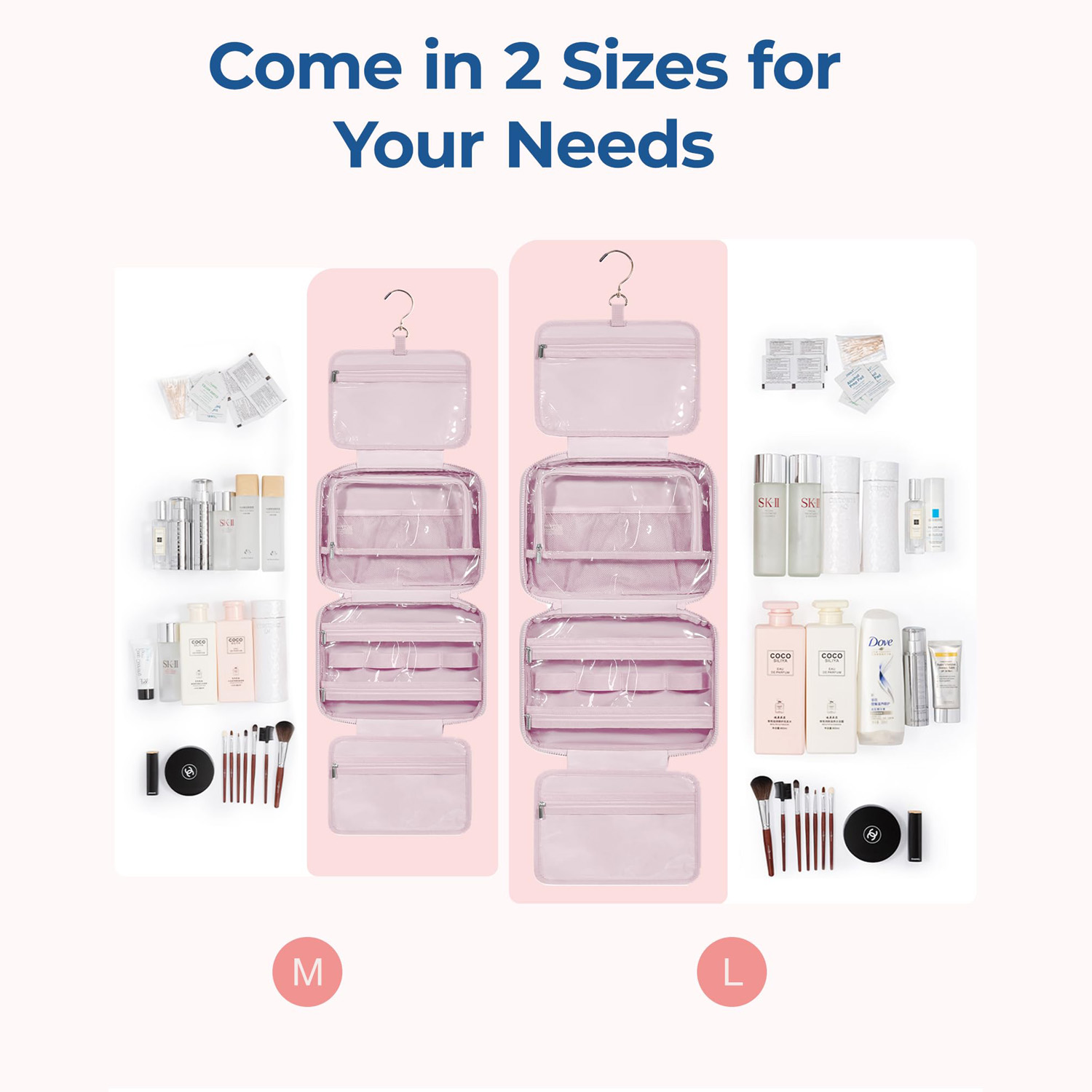 Factory Custom Travel Toiletry Bag Folding Jewelry Organizer Hanging Travel Bag Quilted Puffy Makeup Cosmetic Bag