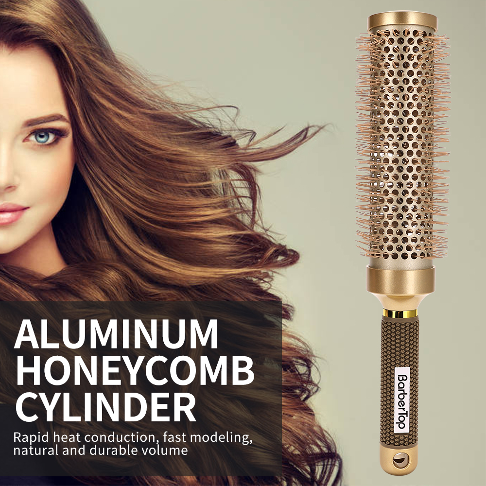 Manufacturer Professional Modeling Hair Brush Aluminum Comb Tube Shape Curling Hair Comb