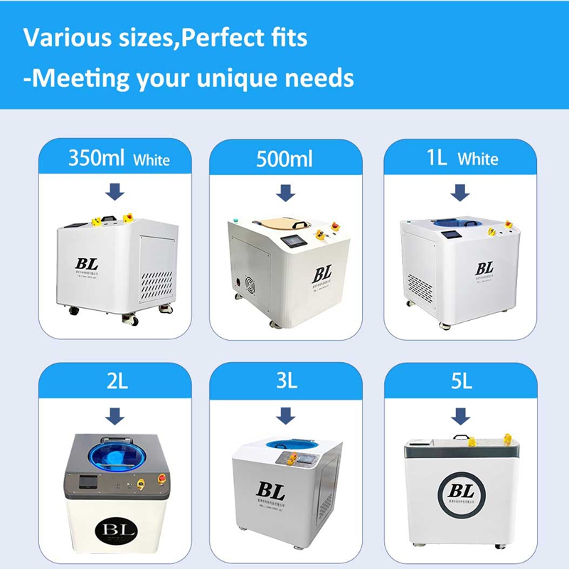 Automatic 350ml Cosmetic Making Machine Homogenizer Vacuum Stirring Degassing Blender Mixer Planetary Chemicals Motor