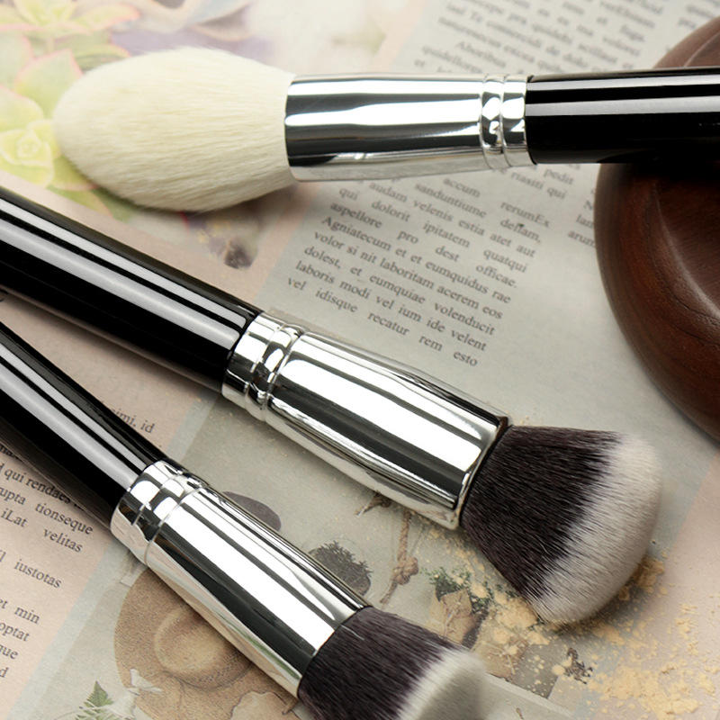 8Pcs Luxe Soft Multi Tasker Flat Head Makeup Brush Set Tool Cosmetics Professional Single Luxury With Portable Case Makeup Brush