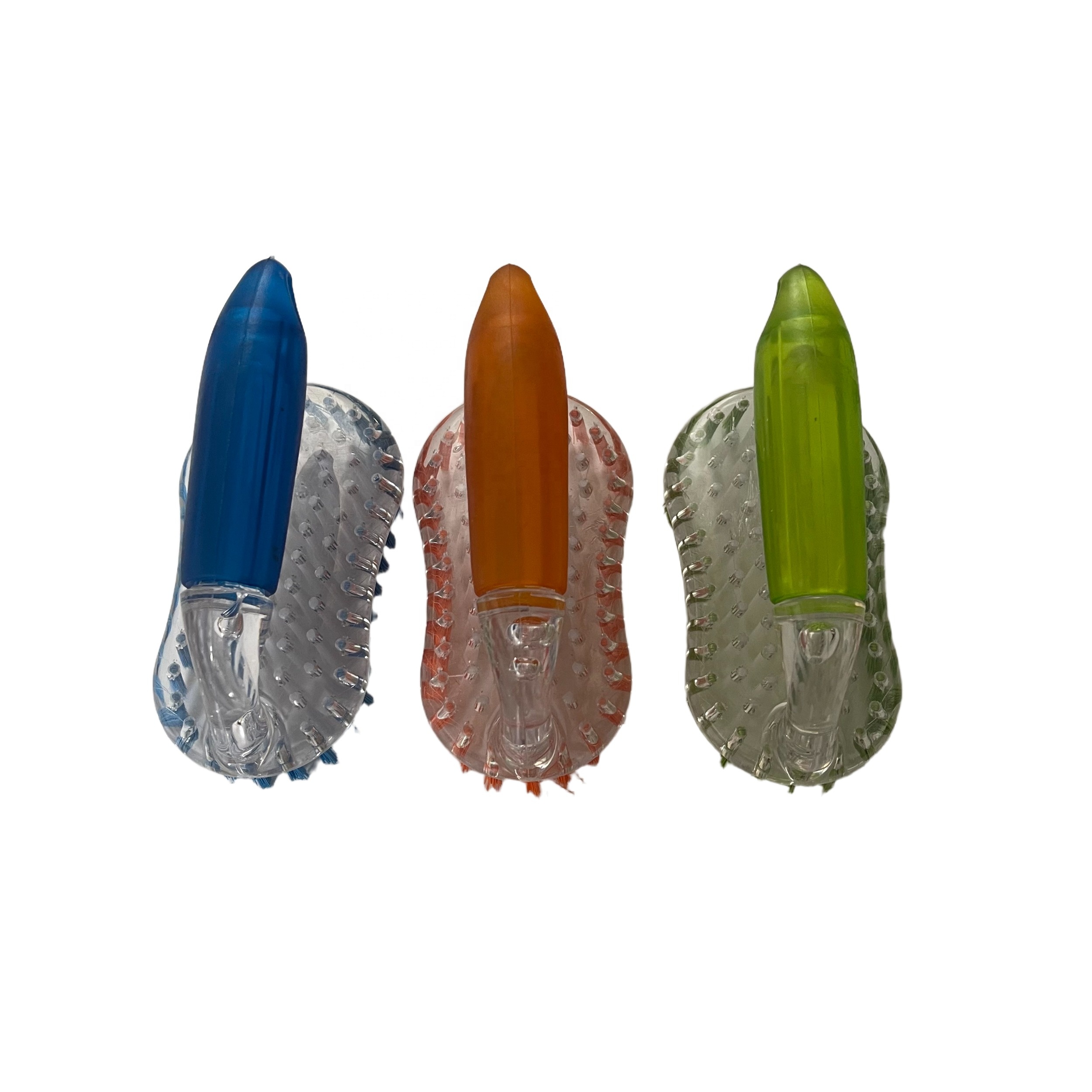 Wholesale Plastic Multifunctional Three Color Cleaning Brushes Stiff Bristles Portable Design for Bathroom Use Custom Color