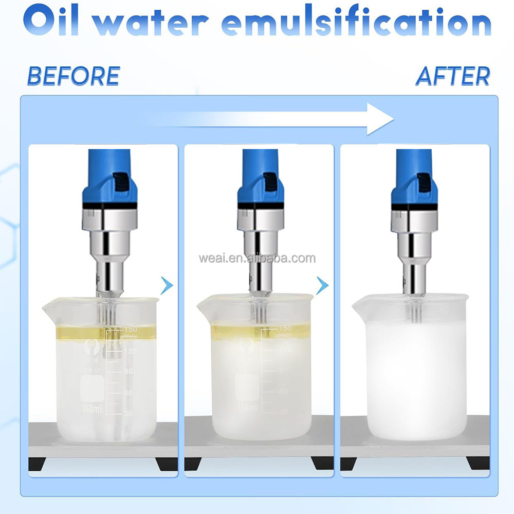 WEIAI Lab Industrial High Shear Mixer Homogeneous Machine 15000rpm Digital Small 40L Cream Homogenizer Mixer Emulsifier Cosmetic