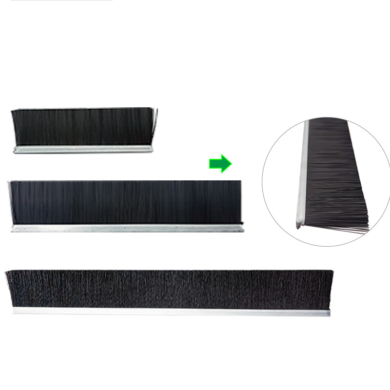 RTS Industrial Nylon Linear Formed Strip Brushes Customizable OEM Product with Bristle Material