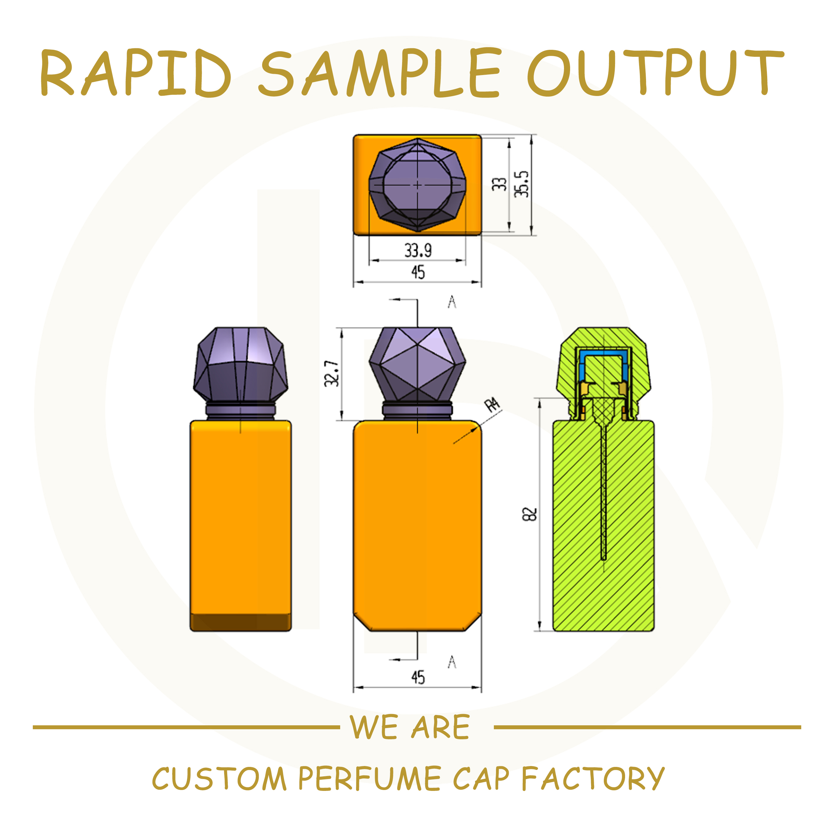 OEM ODM Zamac Perfume Cap Manufacturer Bespoke Metal Lid with Custom Brand Name Letters for High End Perfumery