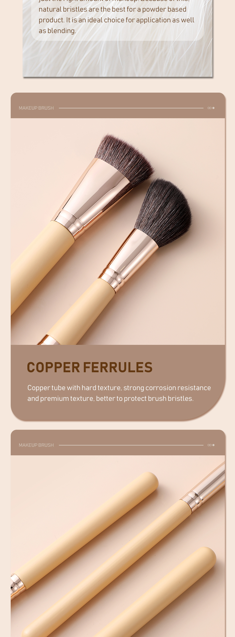 Copper Ferrule Makeup Brush