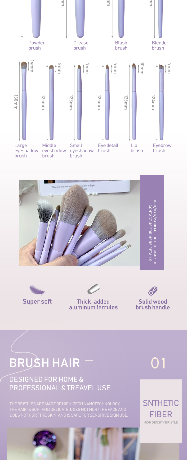 Mini Makeup Brushes Set View 2
