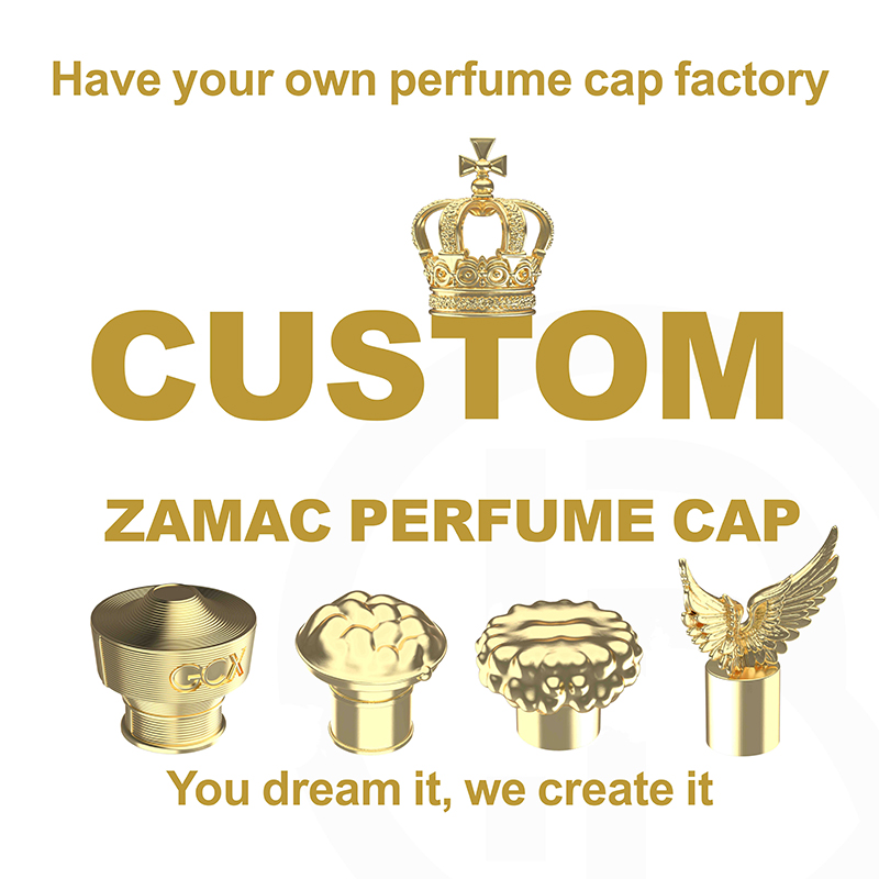OEM ODM Zamac Perfume Cap Manufacturer Bespoke Metal Lid with Custom Brand Name Letters for High End Perfumery