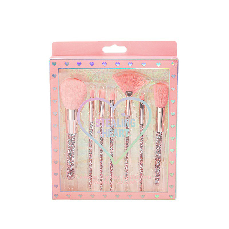 Wholesale Hot Sale Private Label Cosmetic Makeup Brushes 7pcs Silver Eye Shadow Cosmetic Brush Makeup Tools