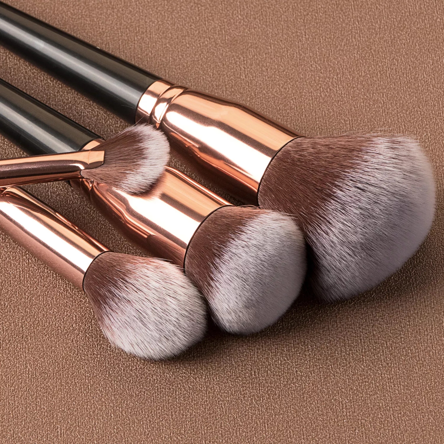 HMU Hot Selling Make up Brushes Black Gold Manufacturers OEM 7 10 15 Pcs Makeup Brush Set With Case