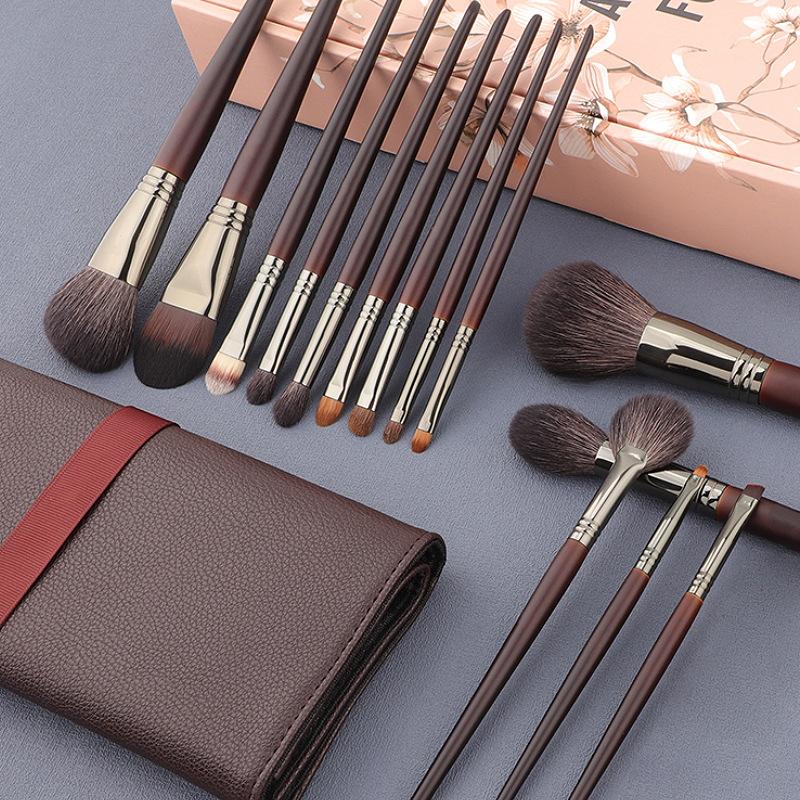 ABS 14 Natural Hair Squirrel Makeup Brush Set of High Quality Design Makeup Brush Set Private Label Wholesale Custom logo