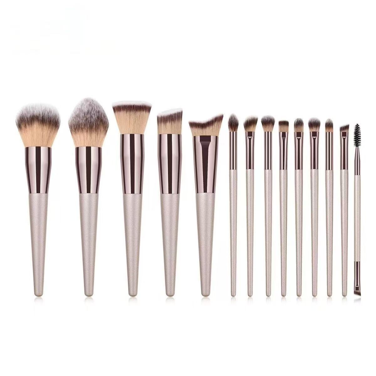 OEM Manufacturing Custom Professional 14 Pcs Brush Set Seamless Blending Beauty Finish Face Eye Makeup Brush Set