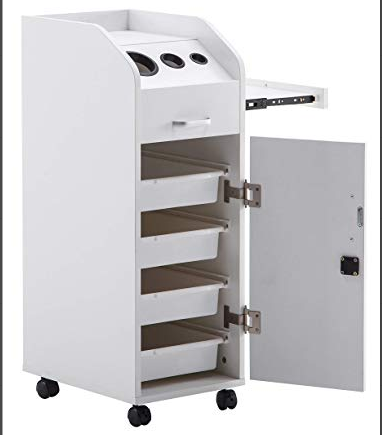 Salon Furniture 360 Degree Stylist Equipment with Lockable Rolling Wheels Beauty Salon Trolley