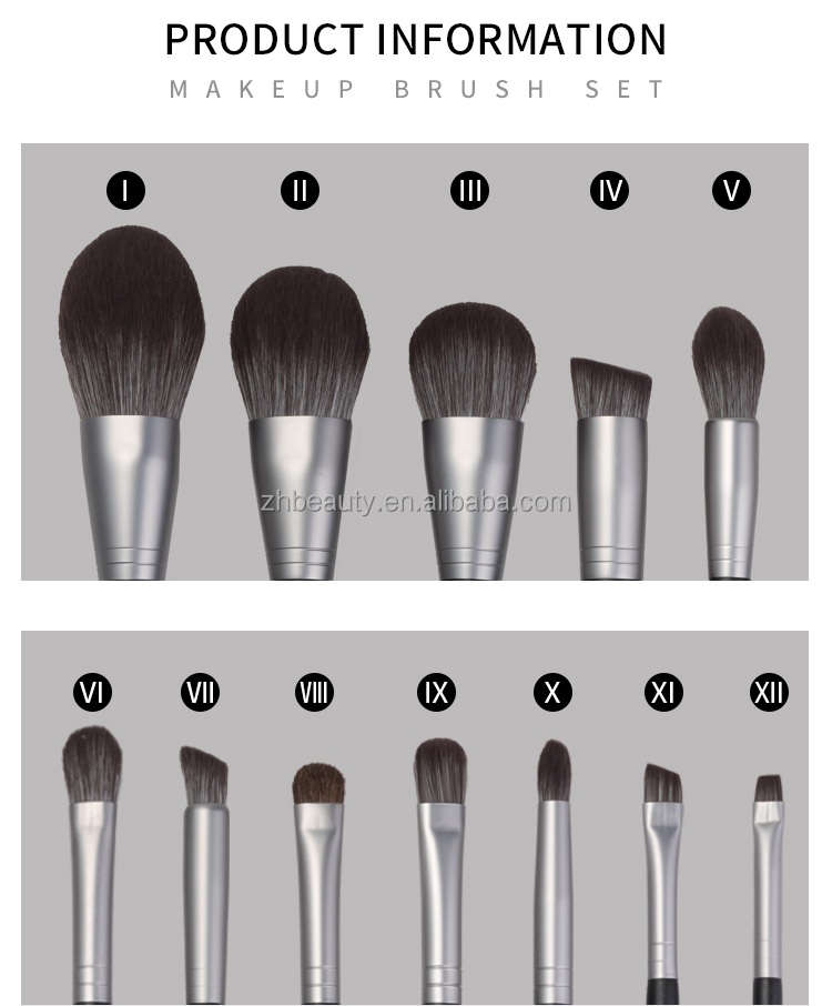 12Pcs High Quality Eco Ever Beauty Custom Logo Professional Luxury Vegan Cosmetic Buy Make up Brushes