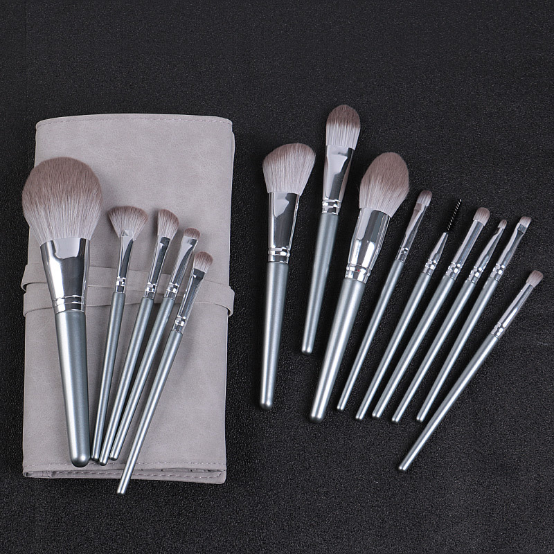 New Arrivals Professional Hot Makeup Brushes Tool Set Luxury Color 14 Pieces Electroplate Makeup Private Label Travel Brush Set
