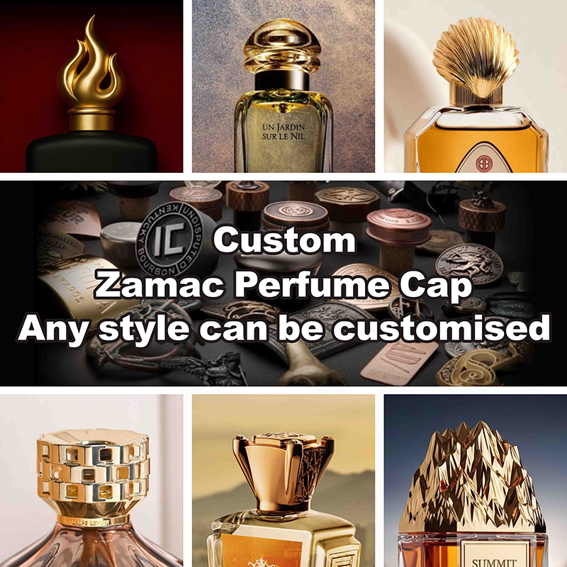 OEM ODM Zamac Perfume Cap Manufacturer Bespoke Metal Lid with Custom Brand Name Letters for High End Perfumery