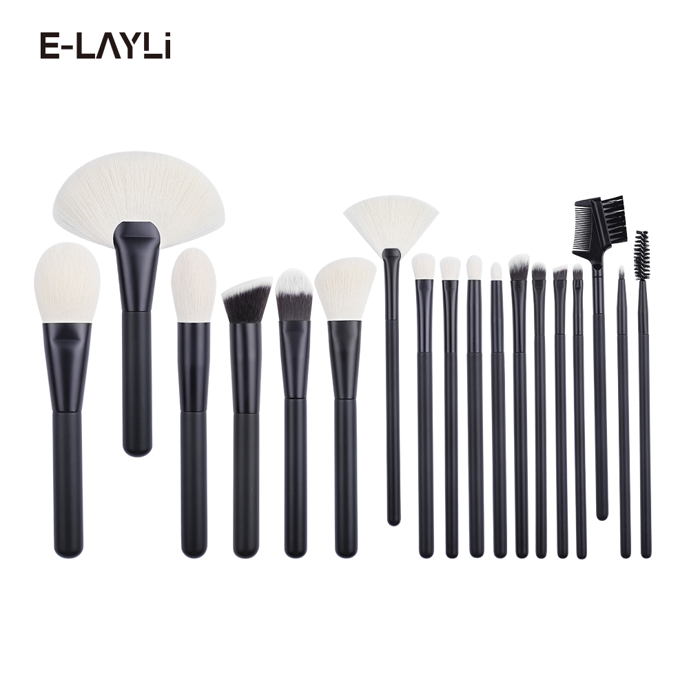 18pcs Soft Vegan Hair Eco-friendly Makeup Brushes Kit Custom logo Artist Tools Powder Multi-function For Women Makeup