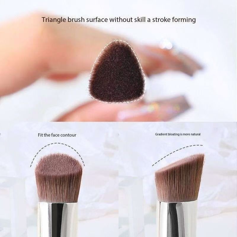 Customized Single Makeup Brush with Comfortable Handle Angled Blush Concealer Application Features New Synthetic Fiber Design
