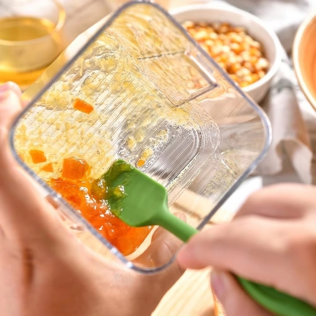Wholesale Double-Ended Mini Silicone Spatula Spoon Long Handle Jar Scraper Dishwasher Safe Eco-Friendly for Cosmetic Jam Food