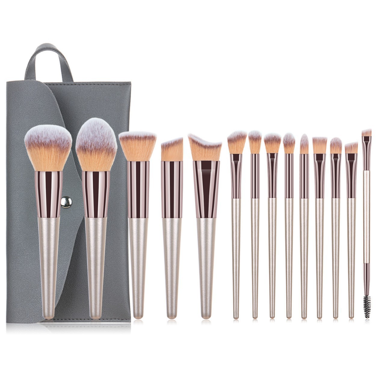Portable 7/10/14PCS Make up Brush Synthetic Set Professional Face Powder Eye Makeup Brushes Blending Kit with Cosmetic Bag ODM