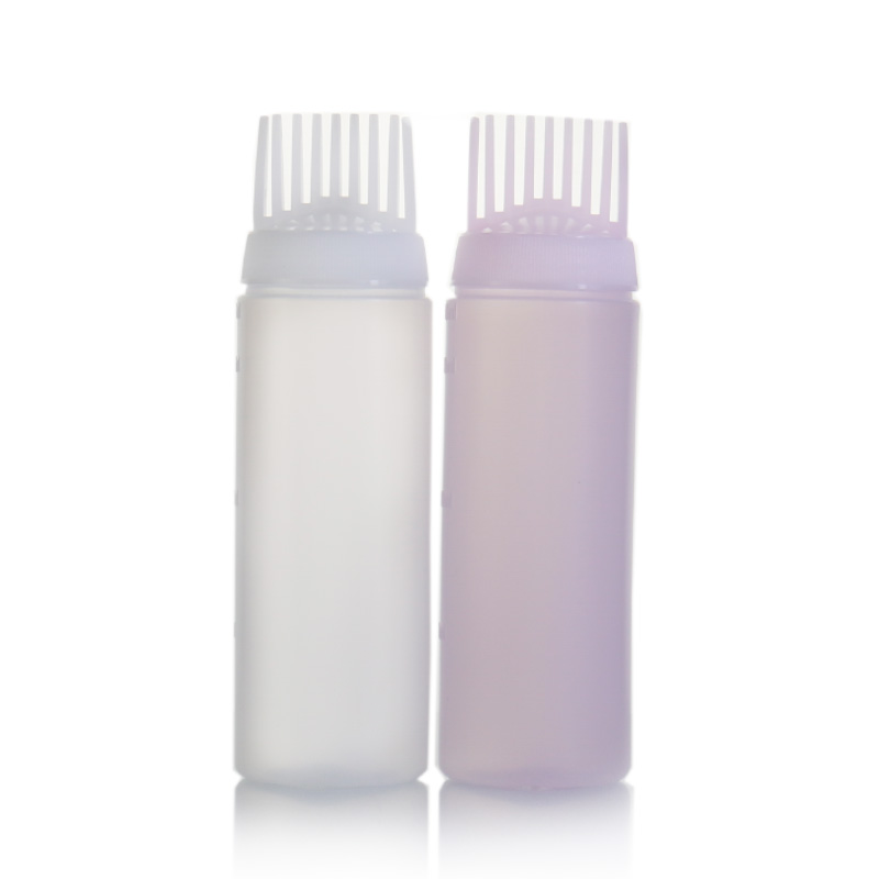 Luxury 6oz 180ml Essential Oil Barber Hair Oil &amp; Shampoo Applicator Bottle with Needle Comb for Plastic Twist Top Cap