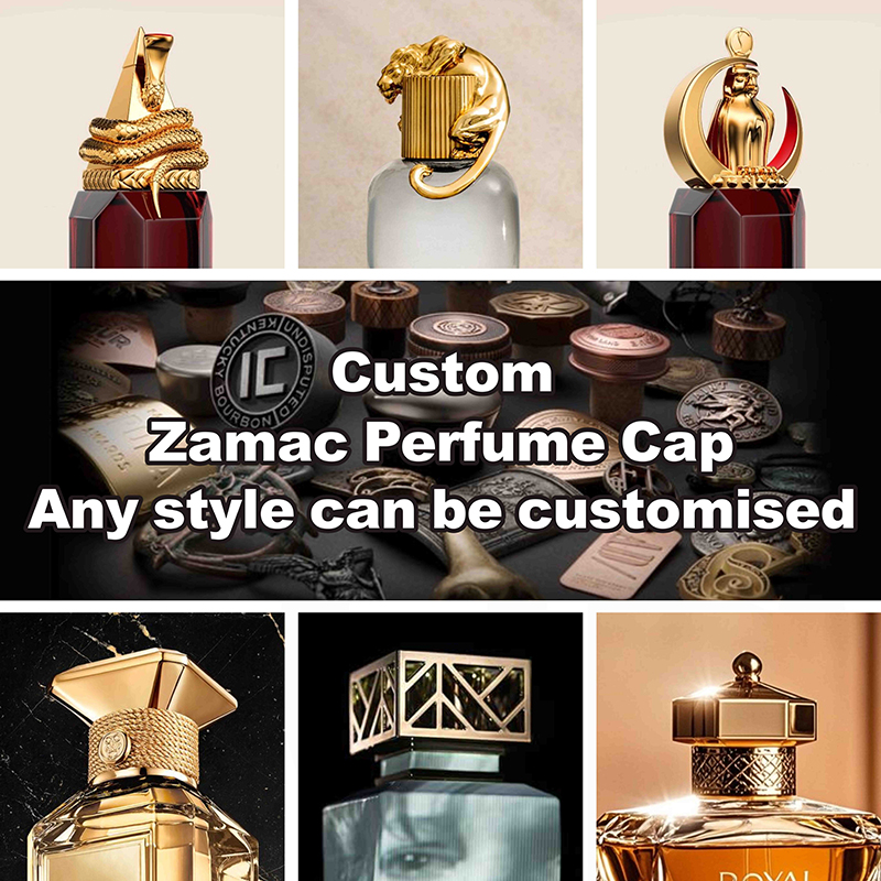 OEM ODM Zamac Perfume Cap Manufacturer Bespoke Metal Lid with Custom Brand Name Letters for High End Perfumery