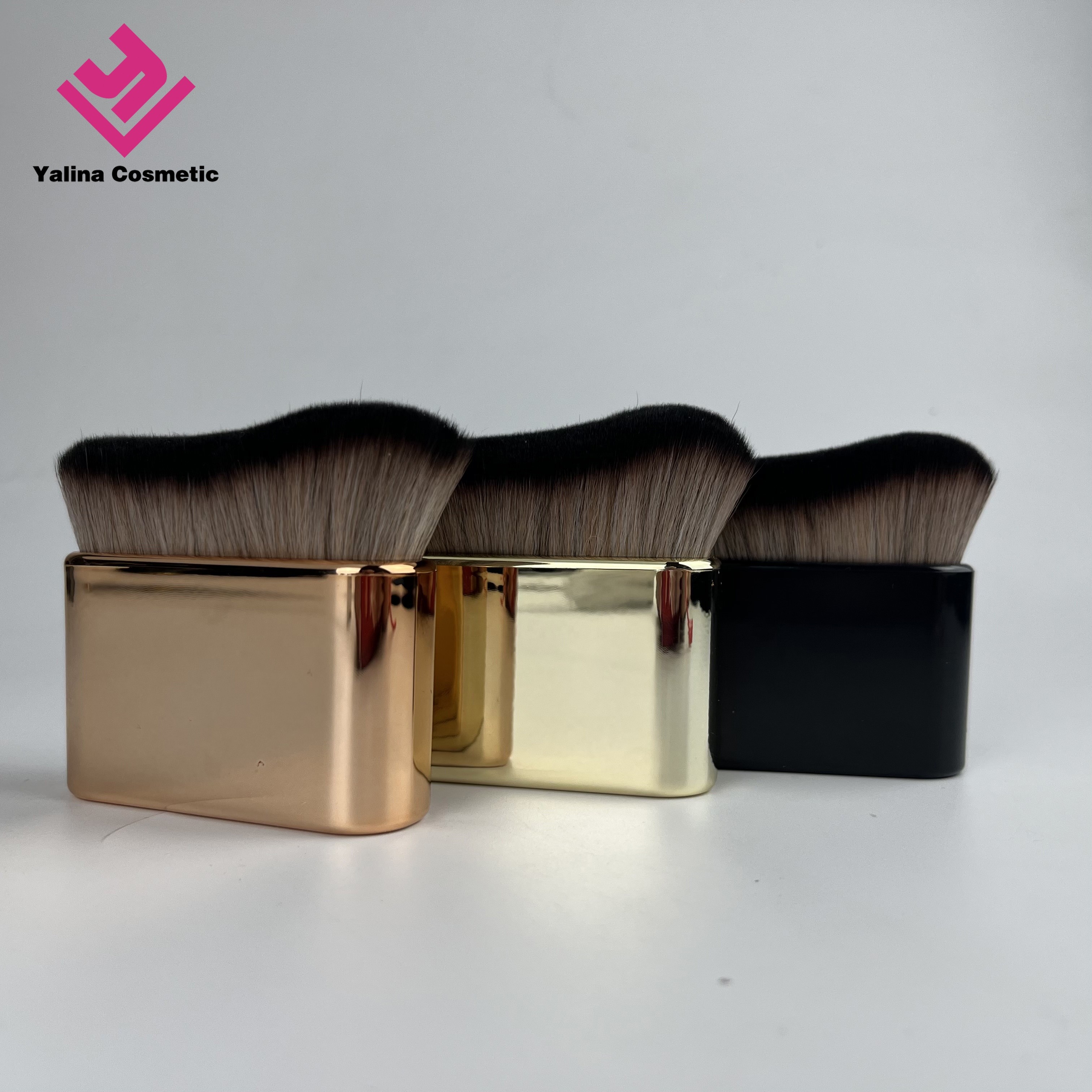 Yalina Custom Logo Big Size Kabuki Tanning Body Applicator Brush Foundation Makeup Single Brush