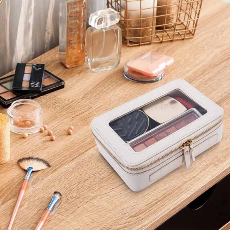 Customized Beauty Multi Color Candy Fashion Mini Portable Pu Leather Makeup Cosmetic Bags Cases for Bag with Logo