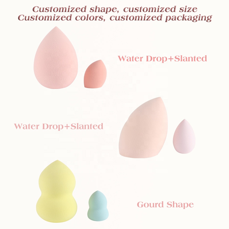 OEM ODM Custom Natural Cosmetics Tools Latex Free Makeup Sponge Beauty Private Label Super Soft Makeup Blender in Bulk