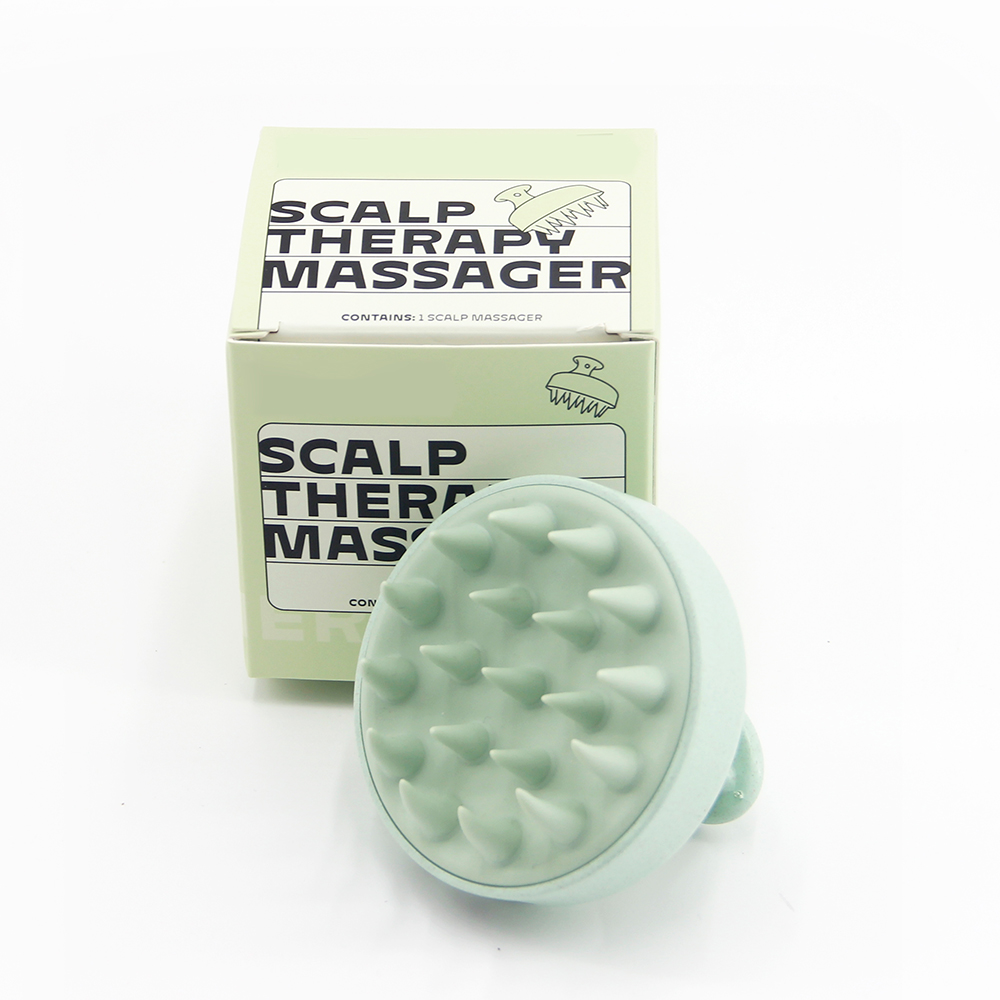 Custom Silicone Scalp Brush Head Massager Private Label Foldable Cushion Hair Wash Tools With Wheat Straw Shampoo Shower Brush