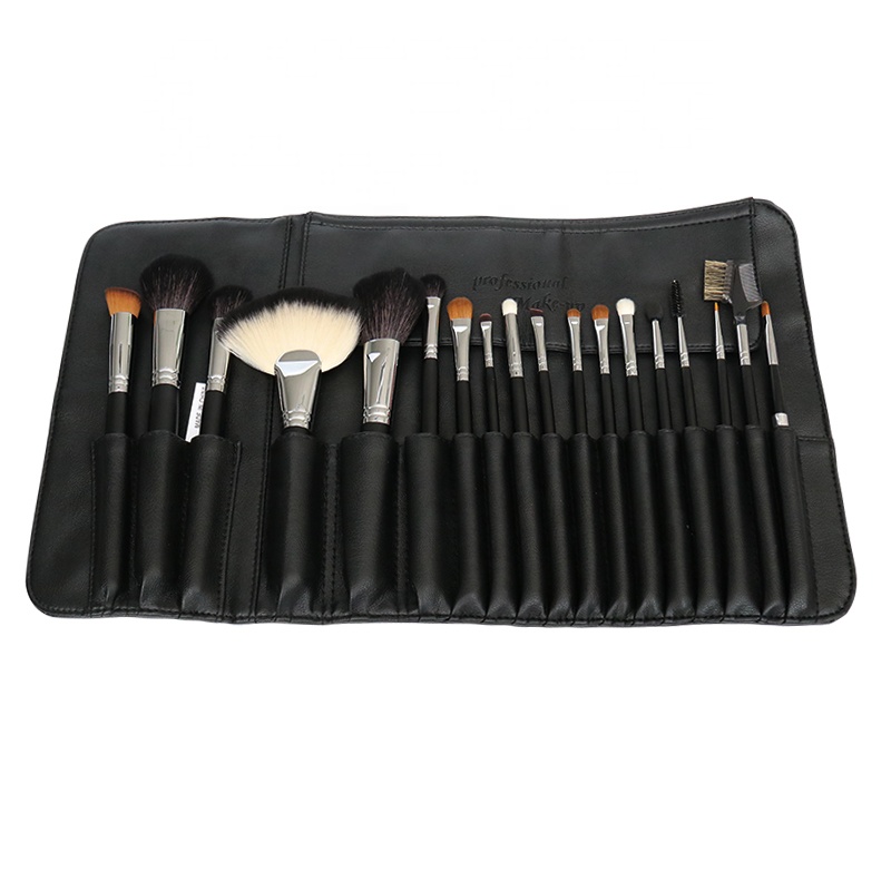 Professional 18 Pcs Natural Hair Makeup Brush Set High Quality Goat Hair Copper Ferrule Accept Customized