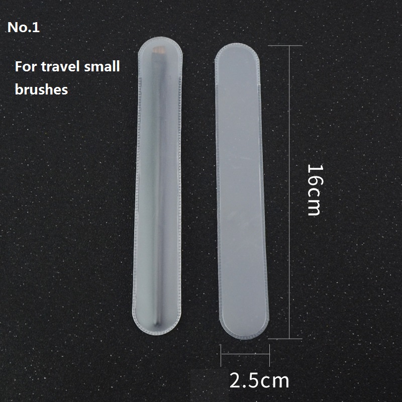 Factory Frosted Half Transparent EVA Makeup Brushes Packaging Bag with 12 Sizes for Cosmetic Brushes