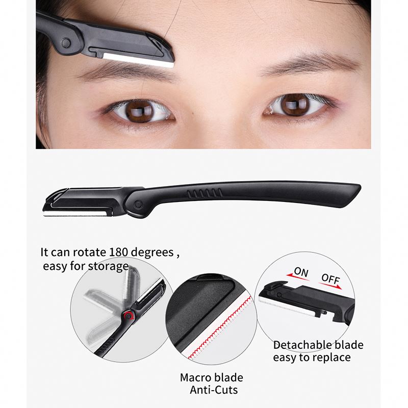 Beauty Low MOQ 3 Piece Black Eyebrow Tweezers with Slanted Tip for Personal Eyebrow Hair Grooming Private Label Available