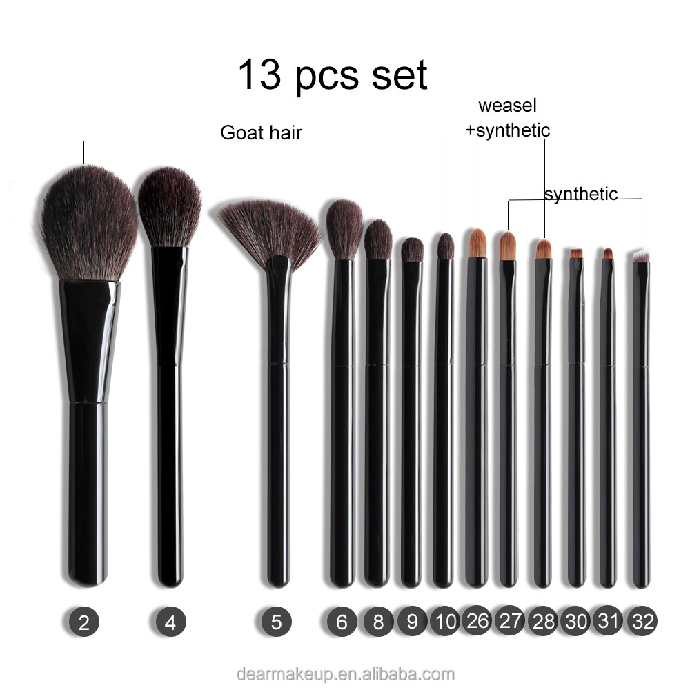 Private Label Personalized Professional Cosmetic Makeup Brushes Set With Pure Handcraft Bristle