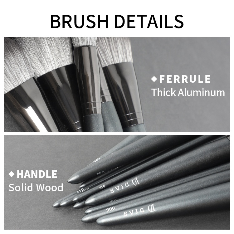 High Quality 12pcs Wholesale Synthetic Fiber Hair Private Label Professional Vegan Luxury Black Custom Logo Makeup Brushes Set
