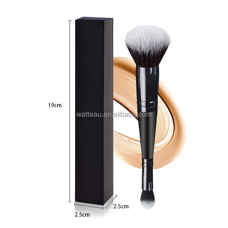 Professional 3-Piece Multifunctional Synthetic Hair Makeup Brush Set with Resin Handle for Foundation Concealer Application Face